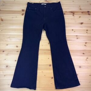 Levi's Jeans Womens 33 Black 726 Flare High Rise Bell Bottom Denim Jeans